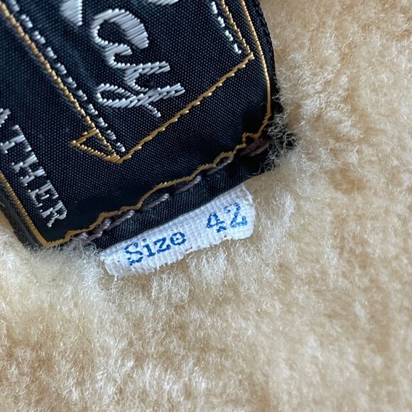Vintage 1960s Joo Kay Leather Shearling Coat Size 42 Tan Genuine Sheepskin USA - Picture 4 of 12